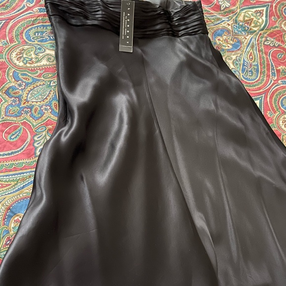 Laundry Black Silk Strapless Cocktail Dress Size 4 Petite NWT - Picture 6 of 7